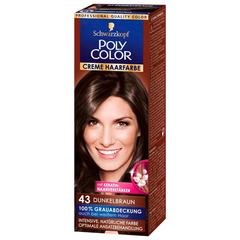 Schwarzkopf Poly Color Creme-Haarfarbe 43 Dunkelbraun 73ml